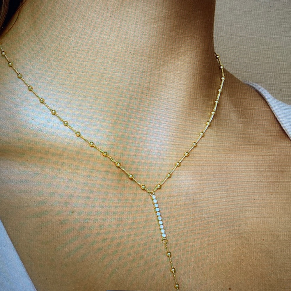 Uncommon James Little Lady Lariat Drop Necklace, Gold. NWOT.